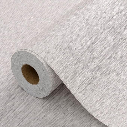 Grasscloth Peel and Stick Wallpaper 20.8"x394" Gray Thick Fabric Textured Linen Classic Faux Grassweave Neutral Removable Wallpaper Vinyl Film Roll for Home Use