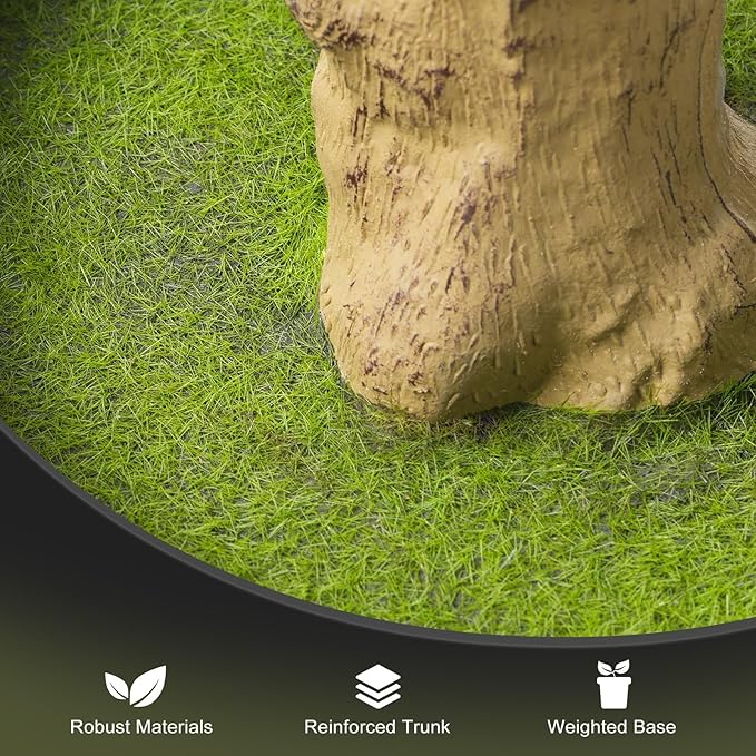 WILDLOVE 8ft Olive Trees Artificial Indoor, Natural Olive Branches and Realistic Leaves, Faux Olive Tree with Lifelike Fruits and Planter, Housewarming Gifts for Home Office Decor