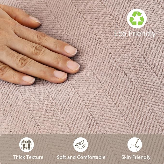 ZWJD Dusty Pink Pillow Covers 24x24 Set of 2 Chenille Throw Pillow Covers with Elegant Design Soft and Luxurious Decorative Throw Pillows for Couch, Bed, and Home Decor