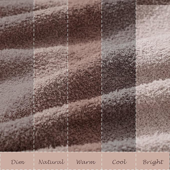 bearberry Super Soft Fluffy Throw Blanket Lightweight Cozy Warm Throw Blankets for Couch Bed Sofa All Season (Rose Taupe, 53”x71”)