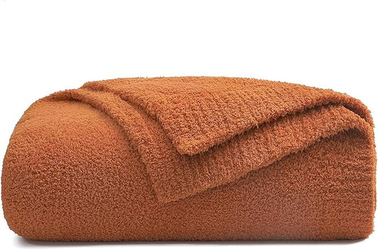 bearberry Super Soft Fall Throw Blanket Lightweight Cozy Warm Throw Blankets for Couch Bed Sofa All Season (Caramel, 50”x60”)