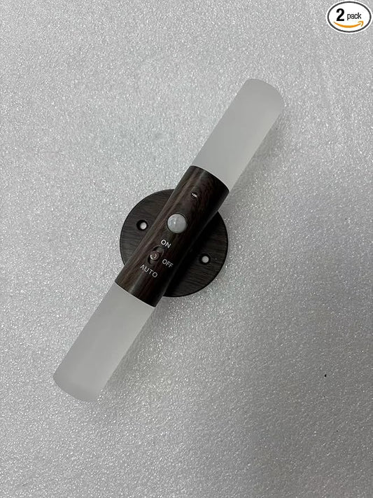 LED Motion Sensor Lights Battery Operated Wall Sconces Set of 2 Rechargeable Wireless Picture Art Light Magnetic 360° Rotation Corner Lamps for Gallery Stairway Vanity Living Room Bedroom