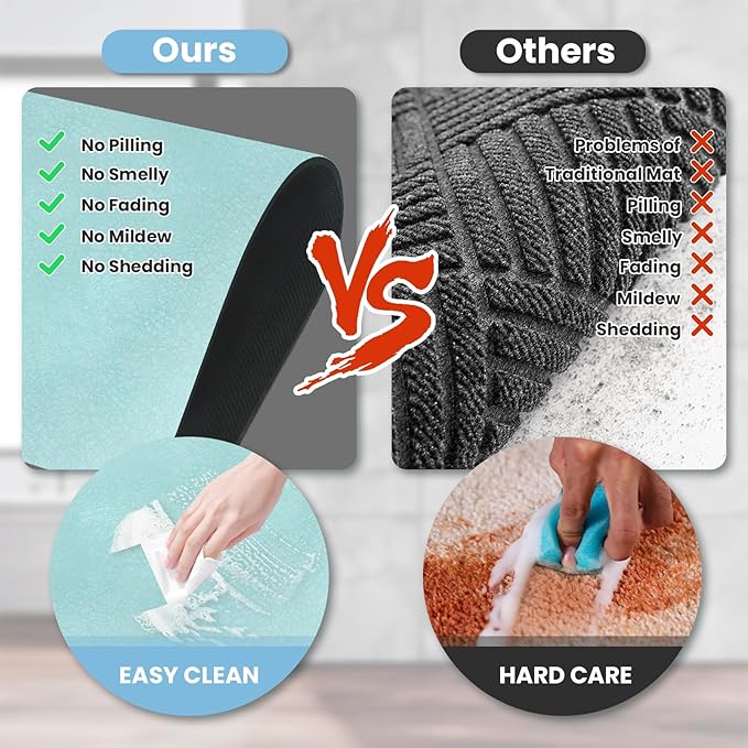 Extra Long Bathroom Rugs Diatomaceous Earth Bath mat Super Absorbent Quick Dry Non Slip Bath Mat Thin Runner Rug Fit Under Door-Shower Rug for in Front of Bathtub Shower, Green, 23.6"x66.9"