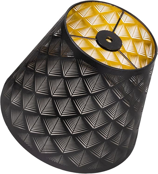 Lampshades for table lamp,metal lamp shade,small lamp shades,lamp shades for floor lamps,lamp cover,vintage lamp shade,6" Top x 10" Bottom x 7.5" High (Spider) & Bedside Lamp-Black Gold