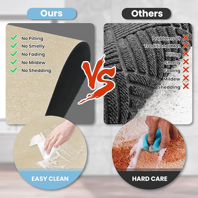 Large Bathroom Rugs Diatomaceous Earth Bath mat Super Absorbent Quick Dry Non Slip Bath Mat Thin Bathroom Floor Mats Fit Under Door-Shower Rug for in Front of Bathtub Shower, Coffee, 19.6"x31.5"