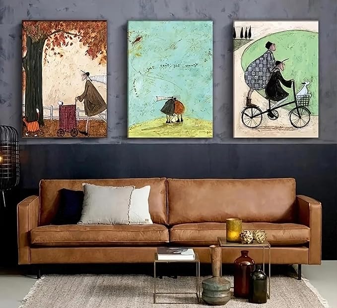 3pcs Framed Aesthetic Abstract Canvas wall art Natural Minimalist Posters Prints healing pictures wall decoration for Living Room Bedroom Bathroom Kitchen Office decoration