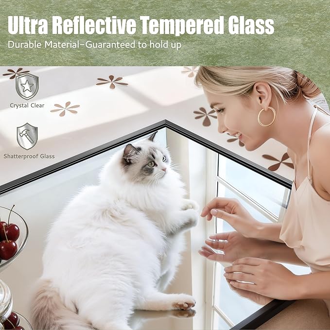 Black Bathroom Mirror 24x36 Inch Rectangular Wall Mirrors Modern Farmhouse Mirror Mounted Rectangle Hanging Mirror Frosted Metal Frame for Bathroom Bedroom Entryway Living/Dressing Room