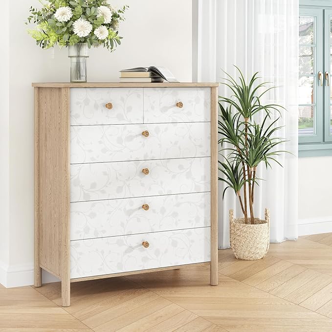 WESTICK Neutral Floral Peel and Stick Wallpaper Vintage Removable Leaf Wallpaper for Bedroom Bathroom Accent Walls Waterproof Cream Grey Floral Contact Paper for Cabinets and Drawers 17.5" x 100"