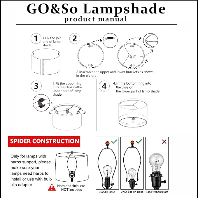 GOSO Dark Green Lamp Shades Set of 2 Large,16×16×12 inches Spider Replacement Lampshade Decoration for Living Room/Bedroom,Simple Assembly,Handcarft for Large Floor Lamps and Table Lamp Tropical