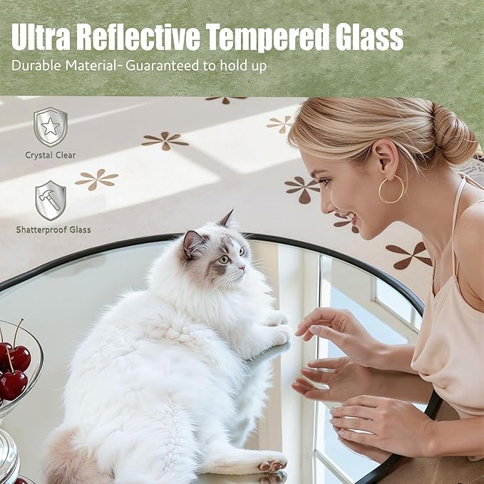 Arched Wall Mirror 24"X36", Black Bathroom Vanity Mirrors for Over Sink, Modern Farmhouse Mirror Wall Mounted, Curved Arch Design for Bedroom, Living Room & Home Decor