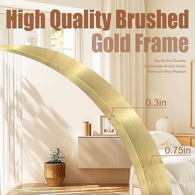 Gold Round Mirror 30 Inch Circle Mirror Bathroom Mirror Large Round Mirrors Brushed Metal Frame Anti-Rust Tempered Glass for Bathroom Bedroom Entryway Living Room