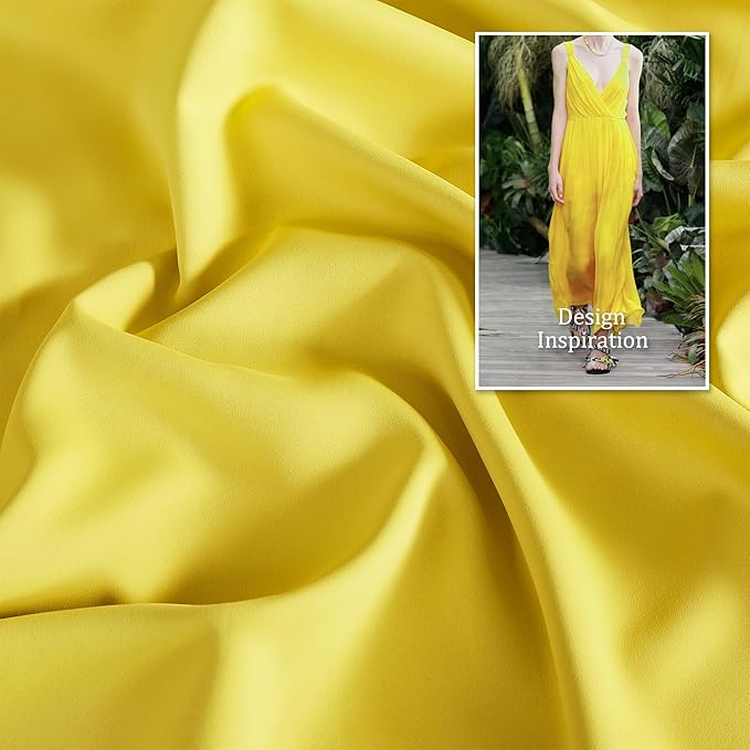 DUALIFE 120 Inch Length Extra Long Yellow Illuminating Blackout Curtain Panels/Drapes for Living Room Solid Room Darkening Bedroom Curtains Thermal Insulated Grommet Top 60x120