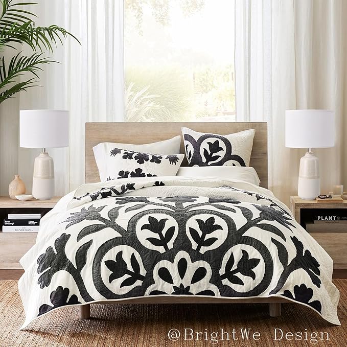 Tall Ceramic Table Lamp Set of 2, White Lamps for Bedroom Farmhouse Rustic Lamp Set Bedside Nightstand Lamps Set of Two Side Table Lamps for Living Room, 22IN