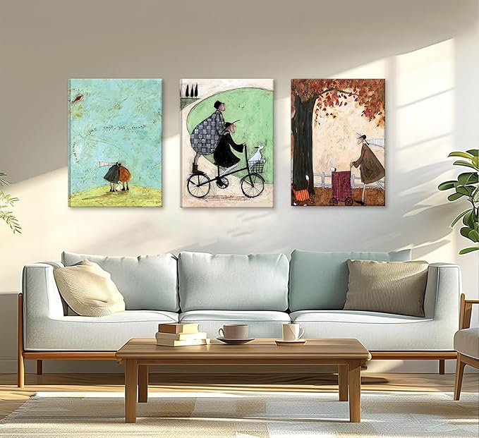 3pcs Framed Aesthetic Abstract Canvas wall art Natural Minimalist Posters Prints healing pictures wall decoration for Living Room Bedroom Bathroom Kitchen Office decoration