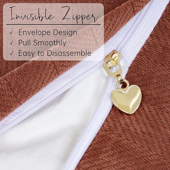 ZWJD Rust Throw Pillow Covers 20x20 Set of 2 Chenille Fall Pillow Covers with Elegant Design Soft and Luxurious Decorative Throw Pillows for Couch, Bed, and Home Decor