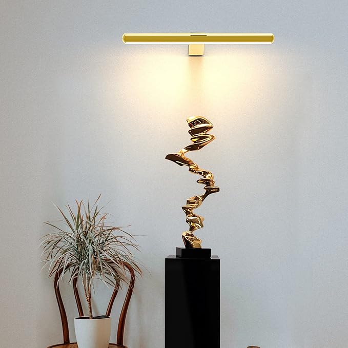 TINTINDOC Battery Operated Picture Light Painting Light with Remote, 16'' Wall Art Gallery Display Light,Full Metal Dimmable 300LM Wall Light for Picture Painting Dartboard Gallery Art