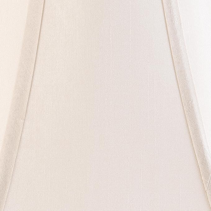 GO&SO 2 Pcs Barrel Lamp Shades Yellowish Beige Lamp Shade 6x13x10.6"(Spider) Bell Lamp Shade for Floor Lamps&Table Lamp,Scalloped Lampshade Modern Petal Edge Braid,Faux Silk Fabric,Easy Assembly