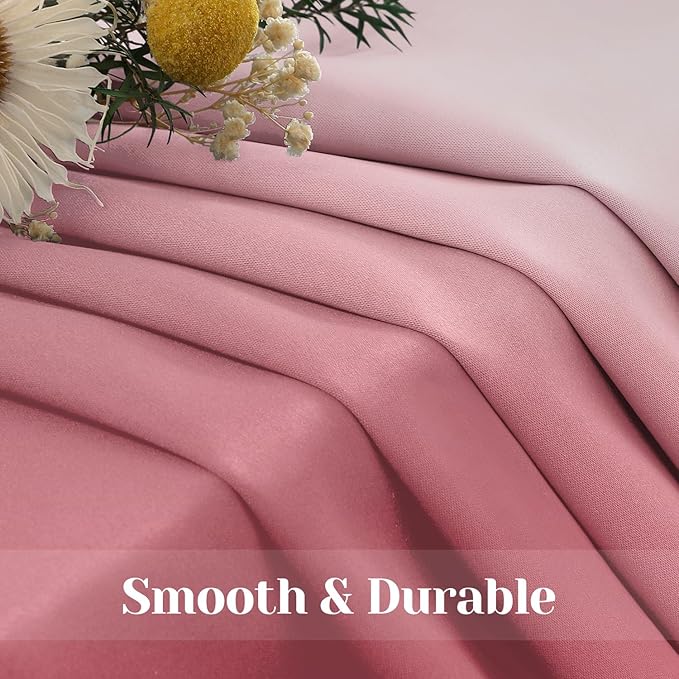 HOMEIDEAS Pink 100% Ombre Blackout Curtains for Bedroom, 52 X 96 Inches Long Room Darkening Gradient Light Blocking Thermal Insulated Grommet Drapes for Living Room, 2 Panels