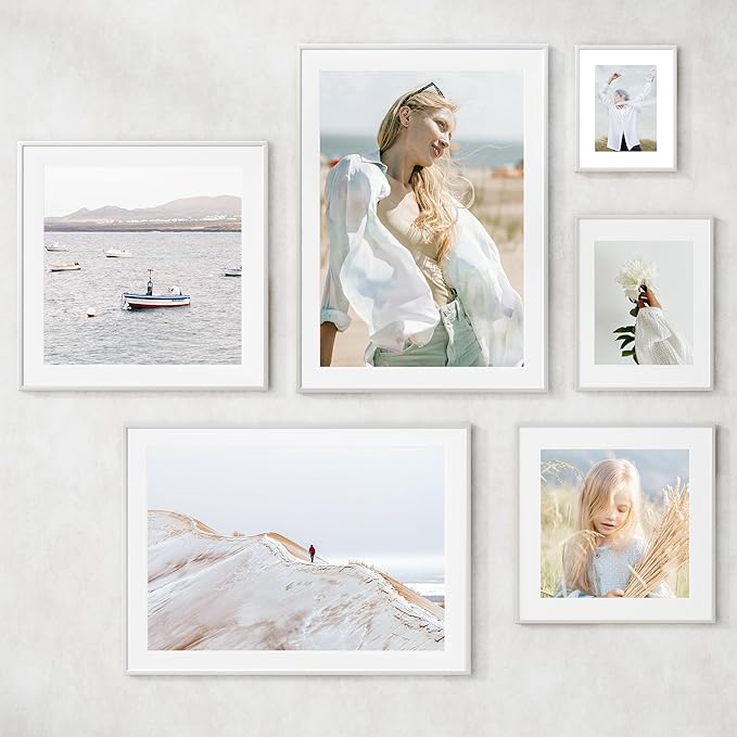 18x24 inch Metal Poster Frame - 18 x 24 Thin Aluminum Picture Frames Matted for 16x20 Photos, Artworks, Prints, Puzzle - High Definition Plexiglass - Vertical and Horizontal Display - Wall Hook Hanging Hardware Included - Silver, Set of 1