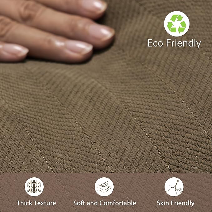 ZWJD Brown Pillow Covers 24x24 Set of 2 Chenille Throw Pillow Covers with Elegant Design Soft and Luxurious Decorative Throw Pillows for Couch, Bed, and Home Decor