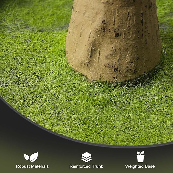 WILDLOVE Fake Olive Tree Artificial Indoor, Potted Faux Olive Trees with Natural Wood Trunk & Lifelike Fruits for Home Office Decor (5ft)