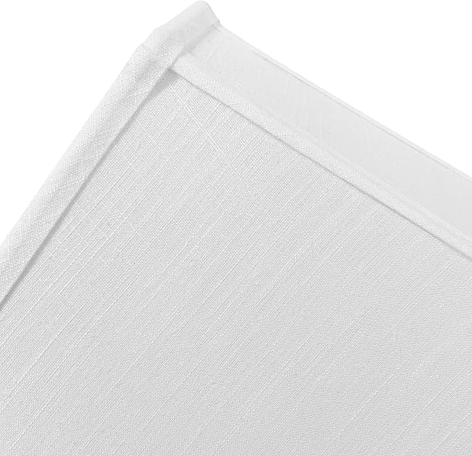 TOOTOO STAR Rectangle lamp shade, (6 x 9)" x (11 x 14)" x 10.5" White Linen LampShade for Table Lamp, Floor Lamp Bell Cut Corner Lamp Shade