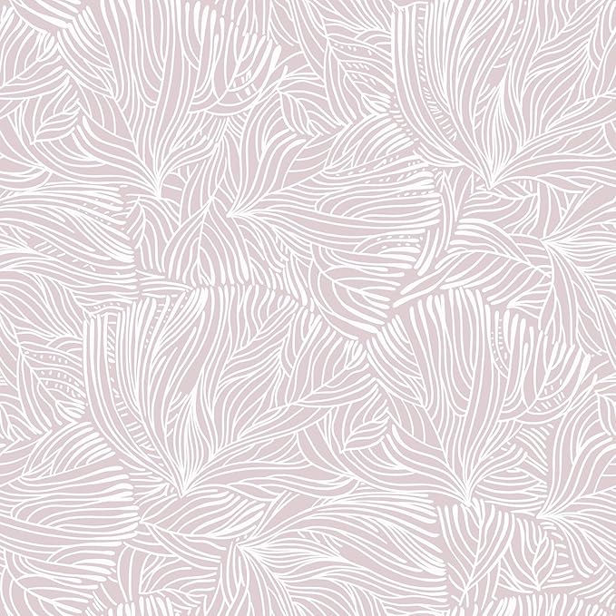 Heroad Boho Peel and Stick Wallpaper Pink and White Floral Contact Paper Modern Removable Self-Adhesive Wallpaper for Bedroom Living Room Cabinets Decoration Thicken Vinyl Roll 17.3''x78.7''