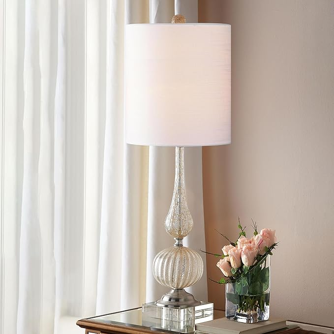 Small Drum White Texture Lampshades Replacemnt for Table Lamps Pendant Light-10"Top × 10" Bottom × 10" High(Spider),Required Assembly-Modern Table Lamps for Bedrooms/Lights for Room-By GO&SO