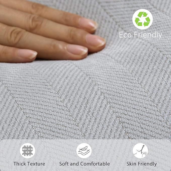 ZWJD Light Gray Pillow Covers 26x26 Set of 2 Chenille Throw Pillow Covers with Elegant Design Soft and Luxurious Decorative Throw Pillows for Couch, Bed, and Home Decor