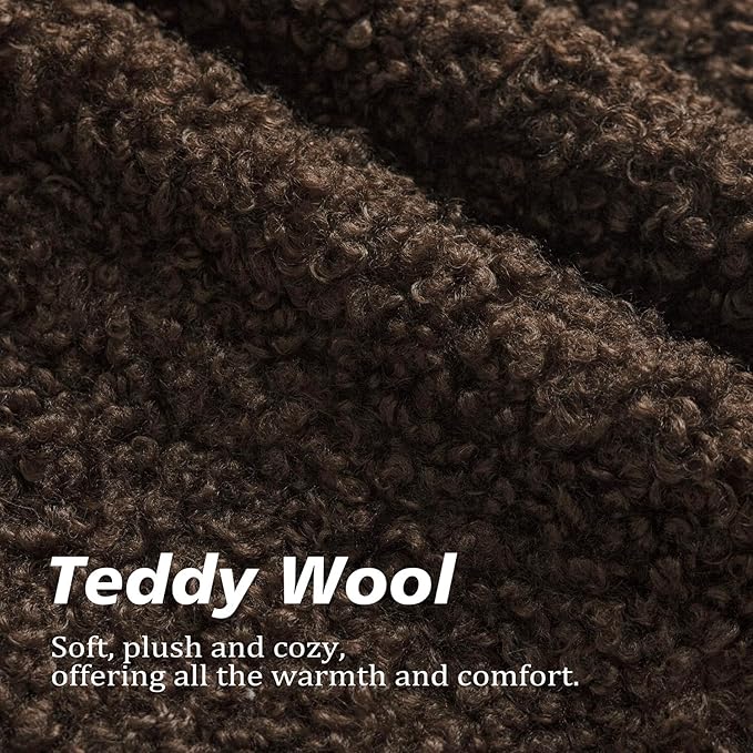 Foindtower 2 Pieces 26x26 Inch Dark Brown, Faux Fur Throw Pillow Cover Accent Sherpa Furry Pillow Covers Fuzzy Soft Pillowcases Cozy Sheepskin Decorative Fleece Cushion Case for Bed Couch Living Room