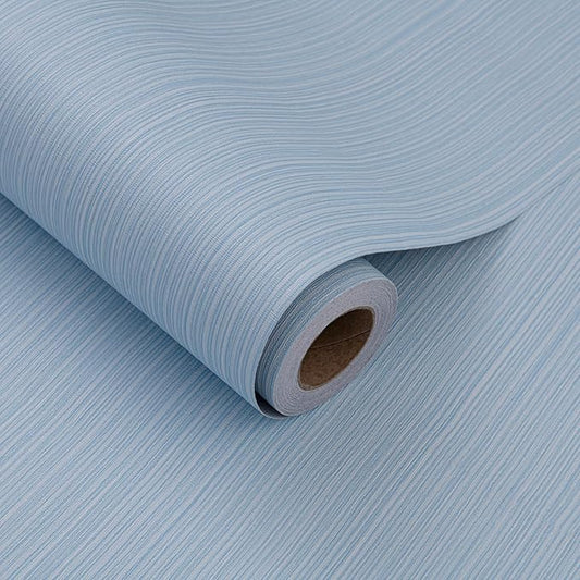 Light Blue Faux Grasscloth Wallpaper Peel and Stick Linen Textured 24"x394" Upgraded Thick Self-Adhesive Waterproof Neutral Decorative Contact Paper Vinyl Film Roll for Wall Bedroom Kitchen