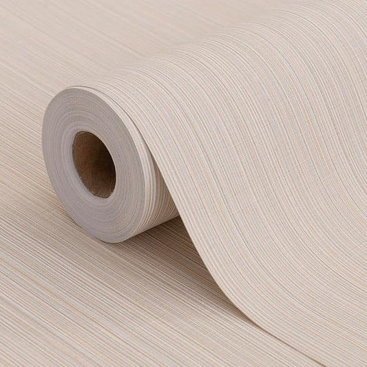 Grasscloth Peel and Stick Wallpaper 20.8"x394" Beige Thick Fabric Textured Linen Classic Faux Grassweave Neutral Removable Wallpaper Vinyl Film Roll for Home Use