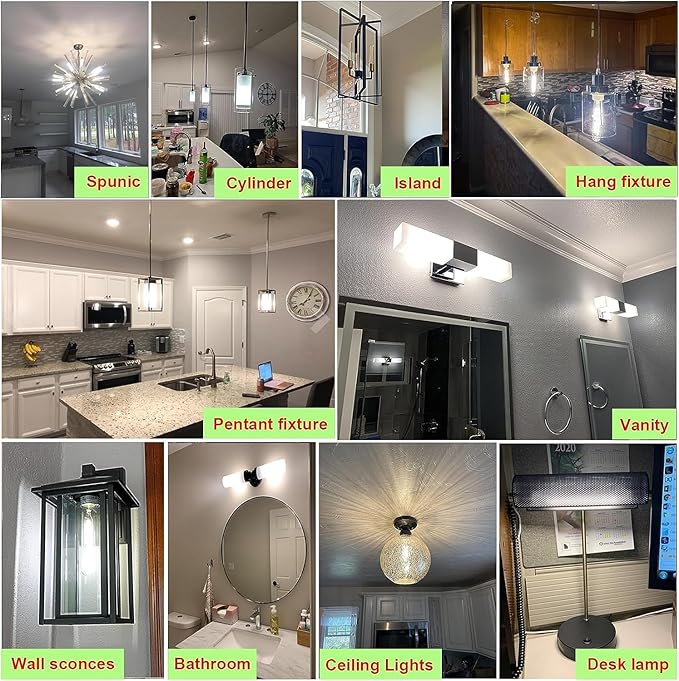 7.3 Inch E26 Led Bulb 6W, Equal 80 Watt 4000K Neutral White Edison Bulbs Dimmable, T10 T9 Long Tubular Clear Glass Light Bulb 800LM for Vanity Pendant Pipe Wall Sconces - UL Cert 6Pack