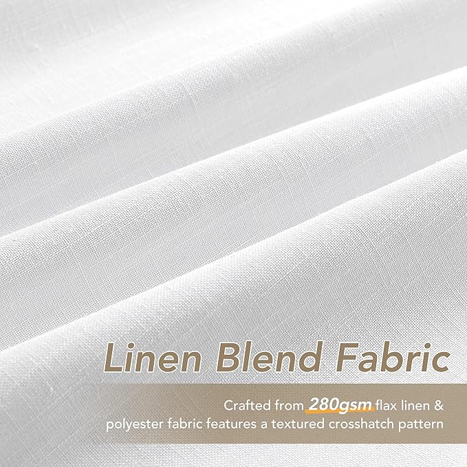 Blackout Pure White Curtains 102 inch Length for Living Room Grommet Pure White Black Out Drapes Energy Saving Noise Sound Dampening Modern Elegant Textured Room Darkening Curtain Panels 102 Long