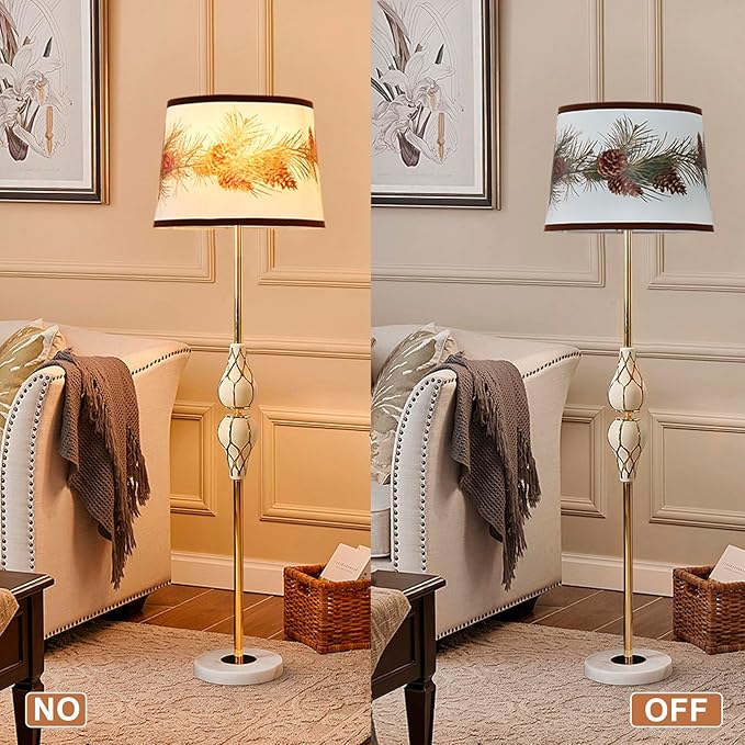 Lamp Shades Set of 2 Replacement, Drum Lampshades for Christmas, Lampshade 10 Inches Lampshades for Table Lamp, Floor Lamp, Pendant Light, Lamp Shade Harp Holder Included