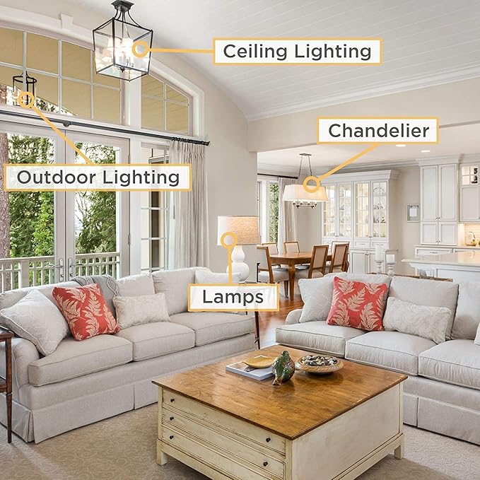 Leools E26 LED Bulb 6W Equivalent e26 led Bulb 60 Watt Soft White 3000K Dimmable E26 Edison Bulb AC120V 600lm Tubular T14 LED Bulb for Pendant, Sputnik,Vanity,Chandeliers Pack of 6