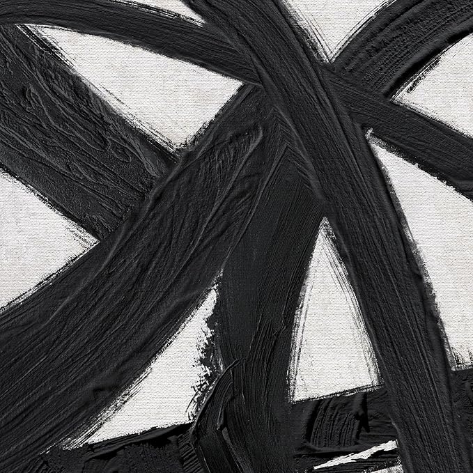 Framed Black and White Abstract Wall Art for Living Room, 3 Piece Modern Canvas Prints Artwork for Walls, Large Minimalist Lines Paintings for Bedroom, Kitchen, Office, Hallway Wall Decor, 24x36 Inch