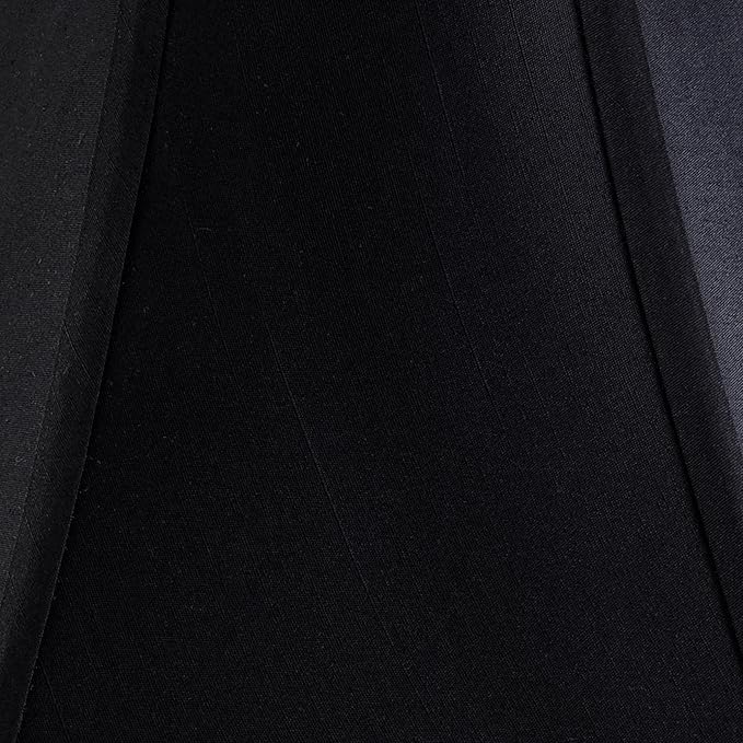 GO&SO Black Bell Lamp Shades Set of 2 (Petal Edge Braid) Scalloped Lamp Shade,6"Top x 13"Bottom x 10.6"Vertical Height (Spider) Replacement Lamps Shades for Table Lamp,Floor Lampshade,Easy Assembly