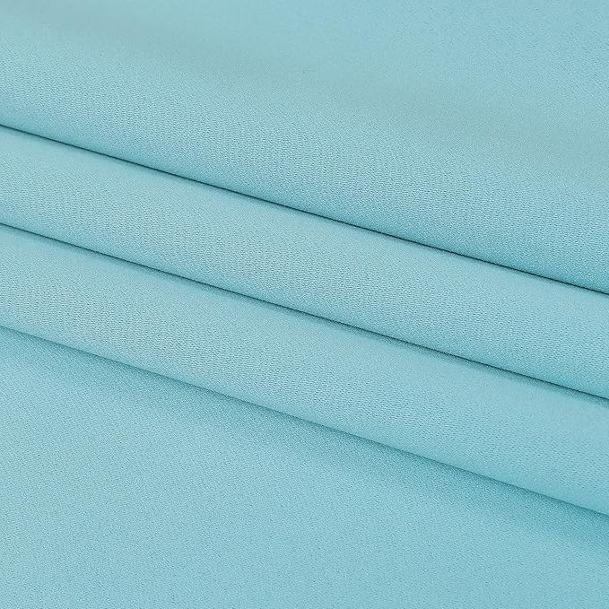 DUALIFE Aqua Curtains for Living Room Bedroom Light Blocking Window Curtains Triple Weave Room Darkening Curtain Panels Thermal Insulated Grommet Top 52X45
