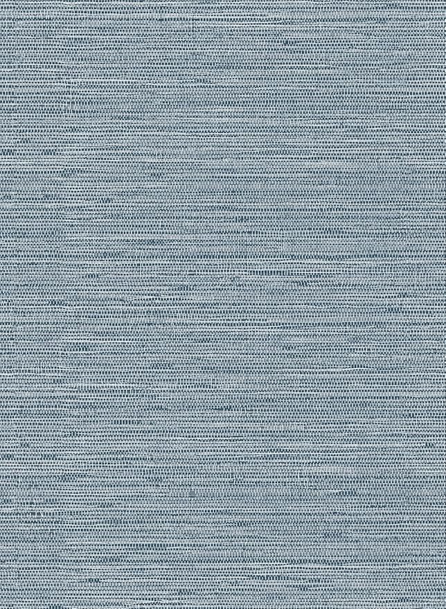 Grasscloth Peel and Stick Wallpaper 17.3" x 197" Blue Textured Grasscloth Wall Paper Renter Friendly Wallpaper Self Adhesive Removable for Bathroom Bedroom