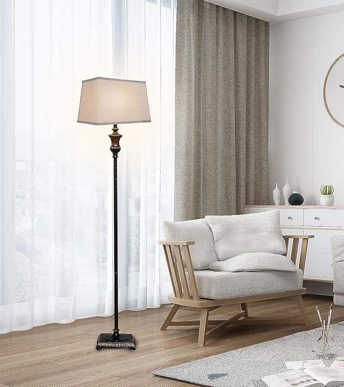 T Shape Lampshades Set of 2, Natural Linen Lampshade Top L13.78'' x W7.5''xBottom L15.75''xW9.45''*High 10.24", Easy Assembly Replacement Shades for Table Lamps Floor Lamps