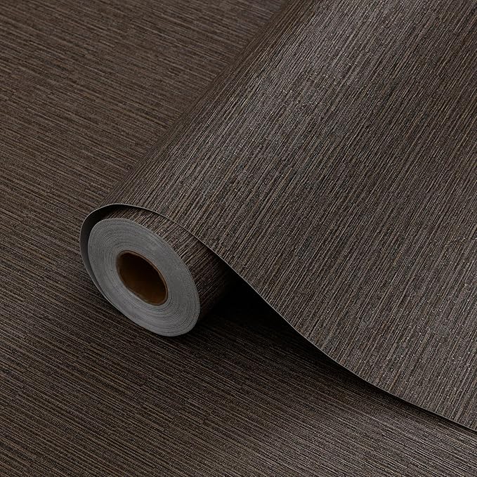 Grasscloth Peel and Stick Wallpaper 20.8"x394" Cream Thick Fabric Textured Linen Classic Faux Grassweave Neutral Removable Wallpaper Vinyl Film Roll for Home Use(Caramel, 20.8"x394")