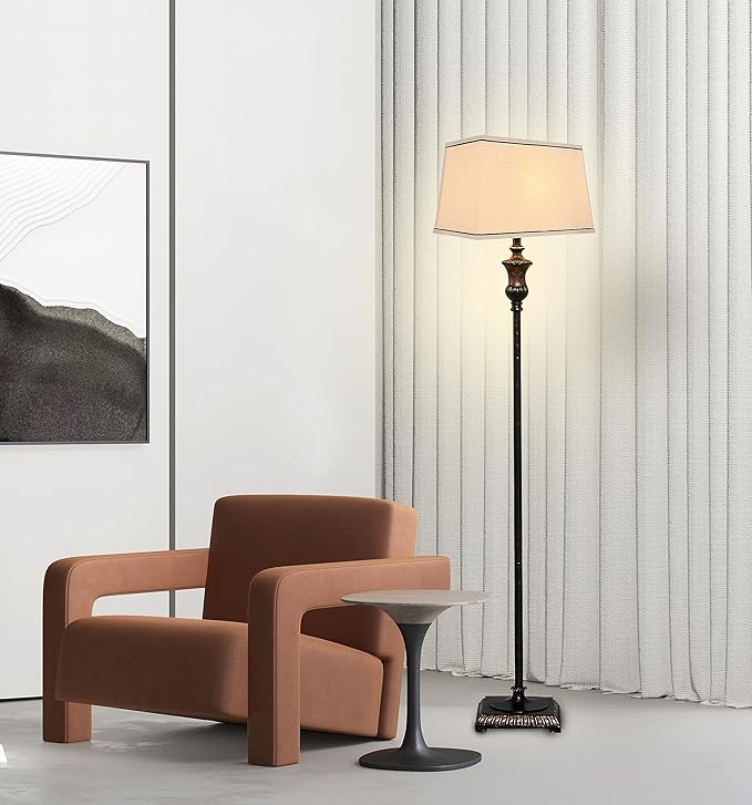 T Shape Lampshades Set of 2, Natural Linen Top L13.78'' x W7.5''xBottom L15.75''xW9.45''*High 10.24", Easy Assembly Replacement Fabric Lampshades for Table Lamps Floor Lamps,Beige Color