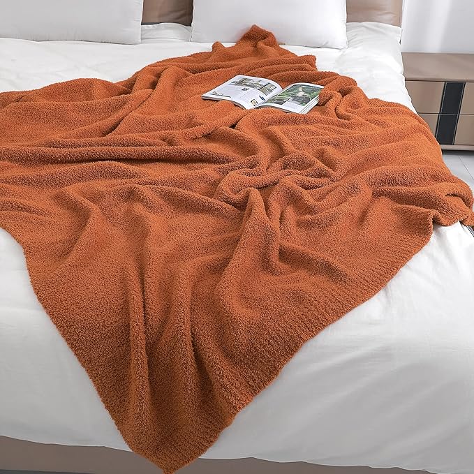 bearberry Super Soft Fluffy Throw Blanket Lightweight Cozy Warm Bed Blankets for Couch Bed Sofa All Season (Caramel, 60”x80”)