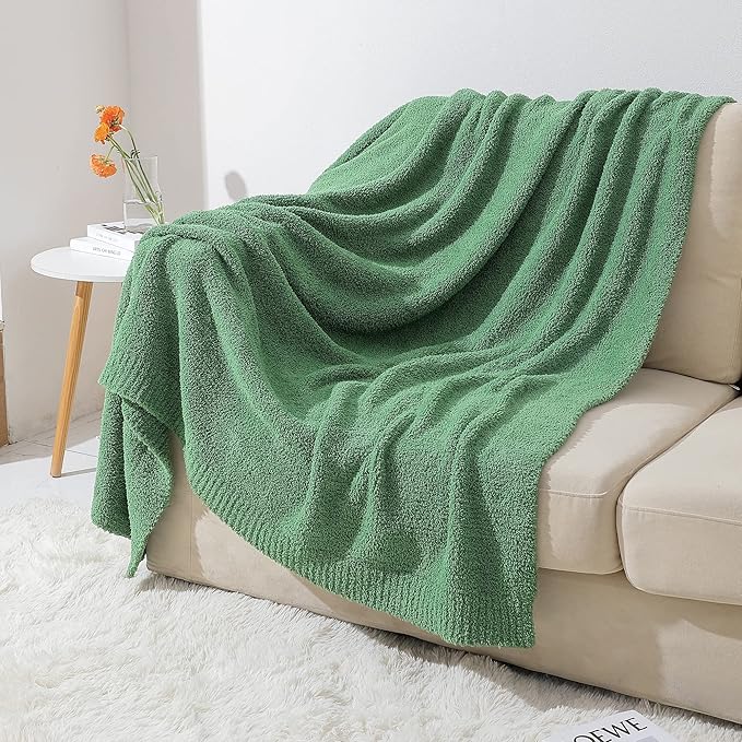 bearberry Super Soft Fluffy Throw Blanket Lightweight Cozy Warm Bed Blankets for Couch Bed Sofa All Season (Avocado Green, 60”x80”)