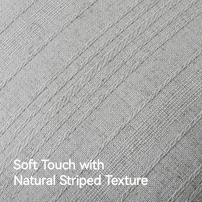 a moment Linen Pillow Covers Set of 2,Boho Farmhouse Throw Pillowcases Neutral Textured Decorative Covers for Couch Sofa Bed, Soft Linen Blend Accent Case Cushion Home Decor 20"x20"Light Grey