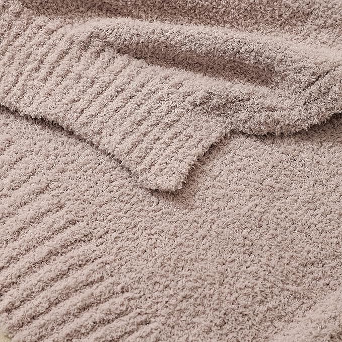 bearberry Super Soft Fluffy Throw Blanket Lightweight Cozy Warm Throw Blankets for Couch Bed Sofa All Season (Beige, 50”x60”)