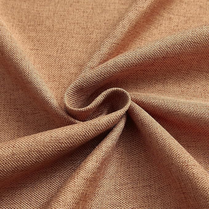 Desert Orange Curtains 84 Inch Length for Living Room 2 Panel Back Tab Rod Pocket Drape Light Filtering Semi Sheer Linen Textured Curtain for Bedroom Modern Farmhouse Decor 50x84 Long