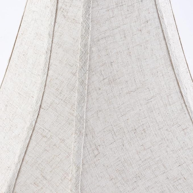 Oatmeal Linen Square Cut Corner Bell Lamp Shade Medium Lampshade 6.25×6.25''Top13×13''Bottom×11''Hight(Spider) Rustic Lamp Shade for Table & Floor Lamp - Lampshade Replacement