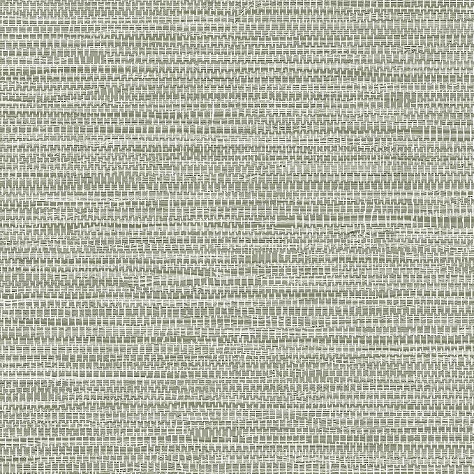 Simon&Siff Green Textured Grasscloth Peel and Stick Wallpaper 17.7"x197" Neutral Faux Grassweave Waterproof Self Adhesive Removable Wallpaper Mural for Home Decor Bedroom Kitchen Cabinet